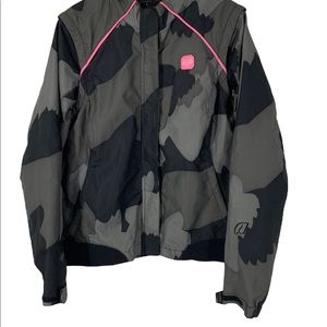 Fox Racing Dakota Jacket womens Large motorcycle Black camo pink elbow pads